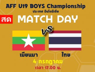 ดูบอลไทย เมียนมา ยู19